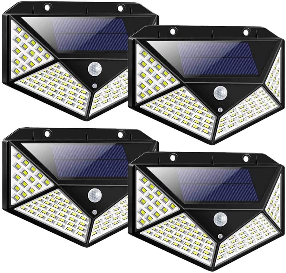100 LED Solar Fairy Lights with 8 Modes - Waterproof Outdoor Decorative Lighting (4 Pack)