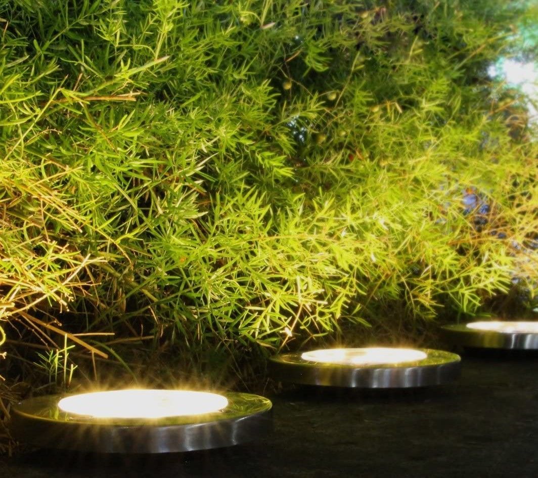 8 Pack Bright LED Solar Garden Path Lights (Warm White)