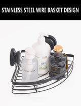 Corner Shower Caddy Shelf Organizer with Suction Cup - 2 Pack No-Drill Storage Solution for Bathroom and Kitchen - Front View