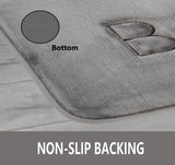 Extra Thick Memory Foam & Super Comfort Bath Rug Mat for Bathroom (60 x 40 cm, Grey) - Rear View