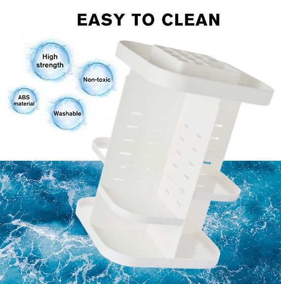 Versatile 360° Rotating Makeup Storage Organizer for Bedroom and Bathroom (White)