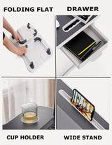 Laptop Bed Desk with Storage and foldable legs for Adults, Kids & Home Office - Close-Up Angle