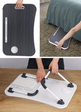 Laptop Bed Desk with Storage and foldable legs for Adults, Kids & Home Office - Low Angle