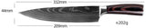 Versatile 20 cm Professional Chef's Knife for Culinary Excellence - 45-Degree Angle