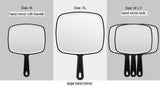 Oversized Black Handheld Mirror with Ergonomic Handle (31.5 x 23 cm) - Extra Image