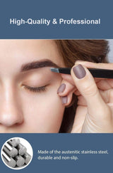 10X Magnifying Mirror and Eyebrow Tweezers Kit for Travel - Front View