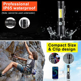 7 Modes Waterproof Rechargeable UV Light Flashlight Torch for Camping - Rear View