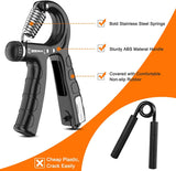 5 Pack Adjustable Resistance Hand Gripper Exerciser Workout Kit - Close-Up Angle