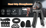 5 Pack Adjustable Resistance Hand Gripper Exerciser Workout Kit - Low Angle