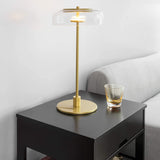 Modern Black Nightstand with Dual Drawers - Close-Up Angle
