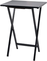 Elegant Black Folding Snack and TV Tray Table