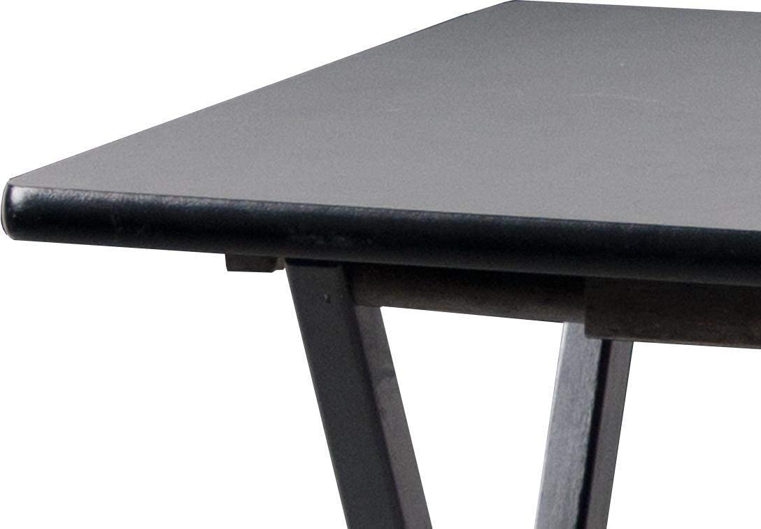 Elegant Black Folding Snack and TV Tray Table