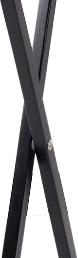 Elegant Black Folding Snack and TV Tray Table - Side View