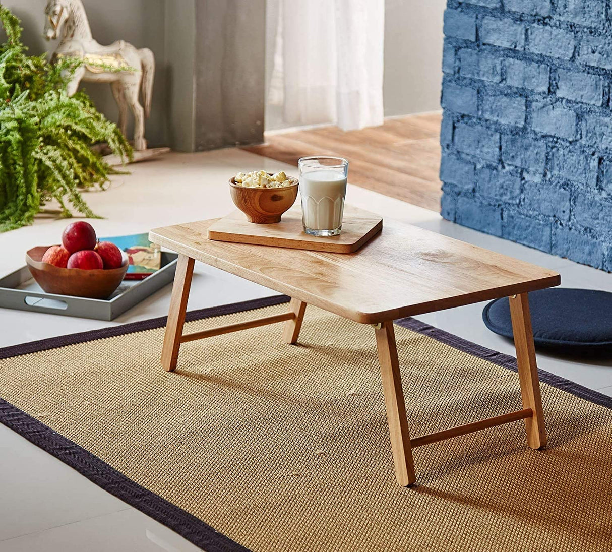 Elegant Natural Wood Folding Laptop and Bed Tray Table