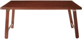 Elegant Walnut Folding Laptop and Bed Tray Table - Front View