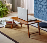 Elegant Walnut Folding Laptop and Bed Tray Table - Rear View