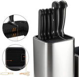 Dual-Function Stainless Steel Knife Organizer for Kitchen - Top-Down View