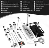 Professional 23-Piece Stainless Steel Boston Cocktail Shaker Set with Bar Tools for Mixology - Front View