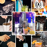 Deluxe 35-Piece Bar Tool Set with 360° Rotating Stand for Mixology Enthusiasts - Front View