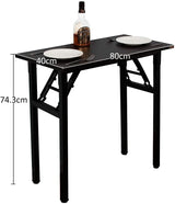 Versatile Walnut Foldable Office Computer Desk (80cm) - Heavy Duty Design - Extra Image