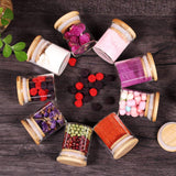 Set of 12 Airtight Glass Spice Containers with Bamboo Lids and Labels (250 ml) for Kitchen Organization - Rear View