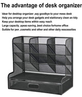 All-in-One Mesh Desk Organizer for Home and School Use - Side View