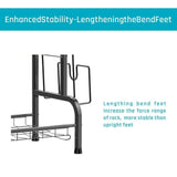 Stainless Steel 2-Tier Dish Drying Rack with Utensil Holder, Cutting Board Holder and Dish Drainer for Kitchen Counter (Black) - Rear View