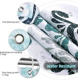 Modern Bathroom Shower Curtain Set with 12 Hooks - 180 x 180 cm - Side View