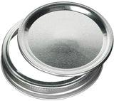Set of 4 Airtight 480ml Glass Mason Jars for Spice Storage with Labels - Rear View