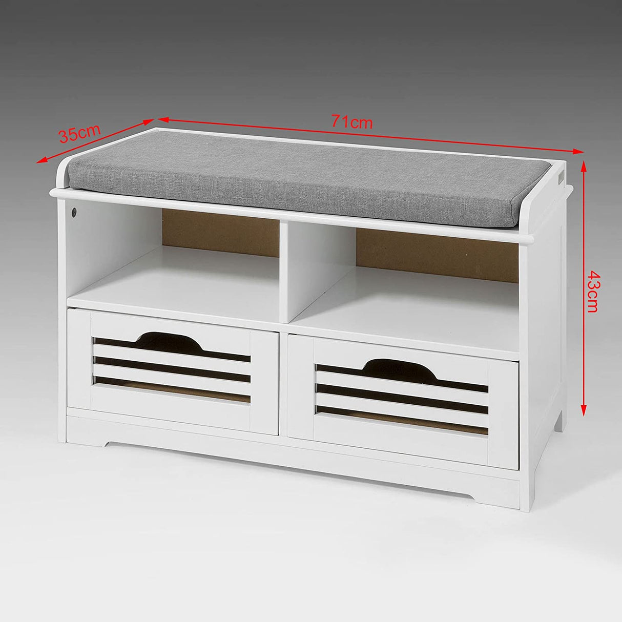 Multi-Functional Shoe Storage Bench with Drawers and Shelves