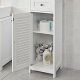 Slim Modern Freestanding Bathroom Storage Cabinet 170x32x30 cm - Rear View