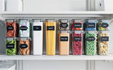 Airtight 7-Piece BPA-Free Plastic Food Storage Set in Black - Rear View
