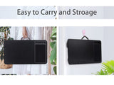 Compact Portable Laptop Desk with Mouse Pad, Phone Holder, and Device Ledge for Home Office (Black, 40cm) - Rear View