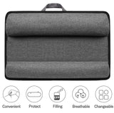 Compact Portable Laptop Desk with Mouse Pad, Phone Holder, and Device Ledge for Home Office (Black, 40cm) - Low Angle