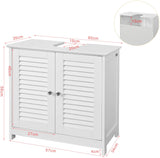 Elegant White Bathroom Storage Cabinet 58 x 60 x 34 cm - 45-Degree Angle