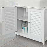 Elegant White Bathroom Storage Cabinet 58 x 60 x 34 cm