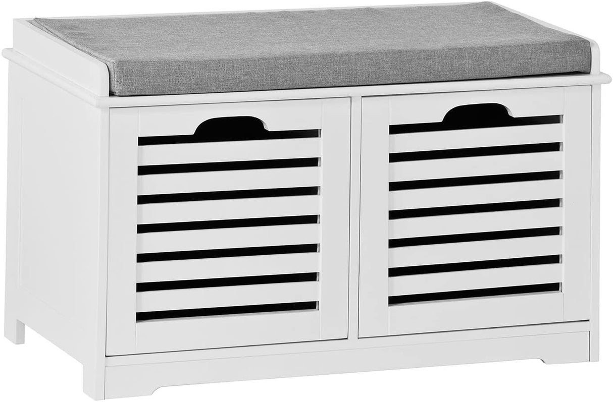 Scandinavian-Style Multi-Functional Storage Bench with Drawers and Baskets