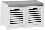 Scandinavian-Style Multi-Functional Storage Bench with Drawers and Baskets
