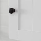 Stylish White Wall-Mounted Cabinet with Adjustable Shelf 40x52cm - Rear View
