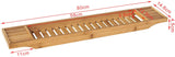 Natural Bamboo Bath Organizer Tray with Moisture-Resistant Finish - 45-Degree Angle