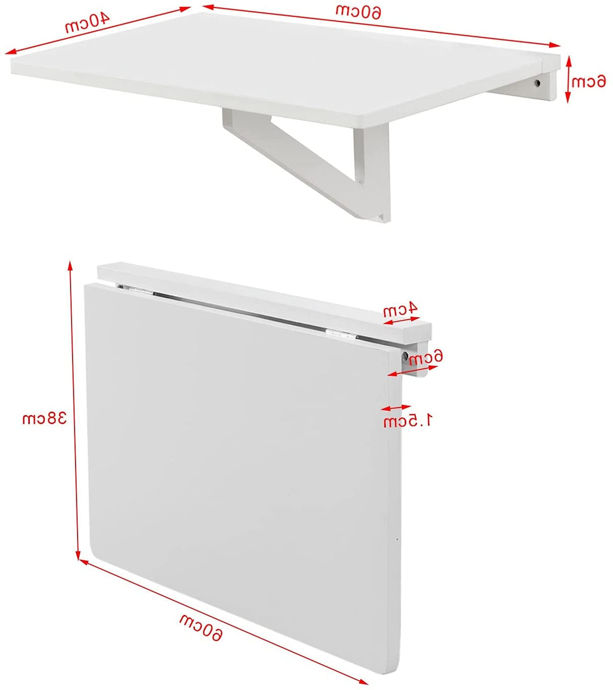 Space-Saving Wall-Mounted Folding Table for Kitchen and Home