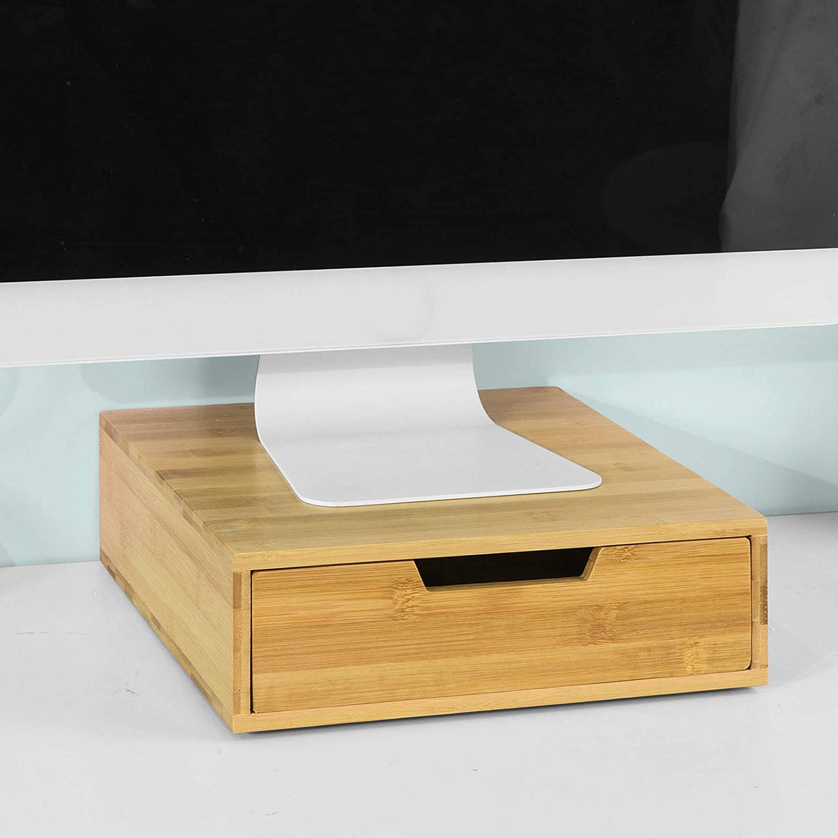 Bamboo Coffee Pod and Tea Bag Organizer with Stand