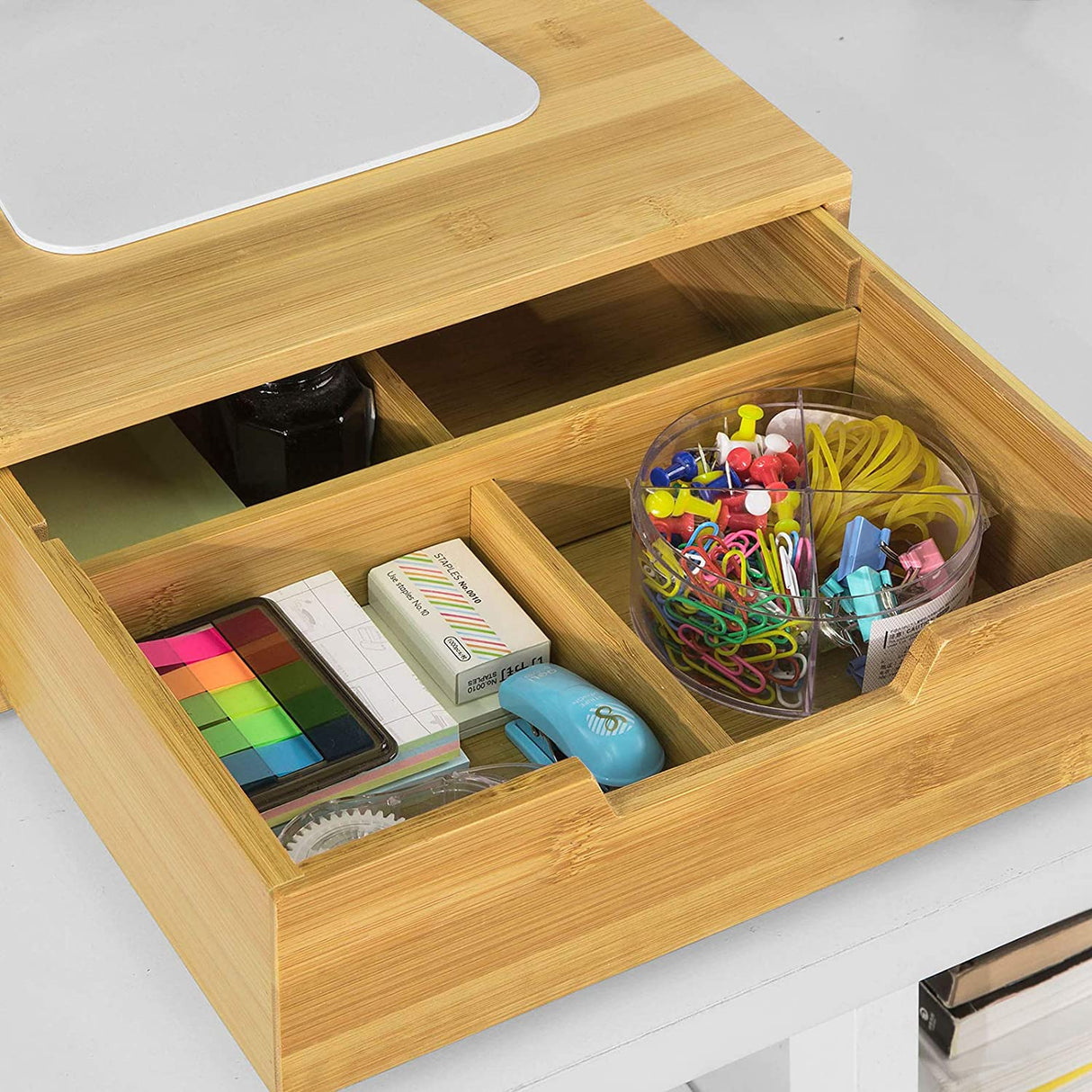 Bamboo Coffee Pod and Tea Bag Organizer with Stand
