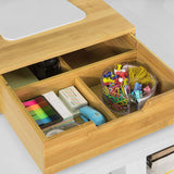 Bamboo Coffee Pod and Tea Bag Organizer with Stand - Close-Up Angle
