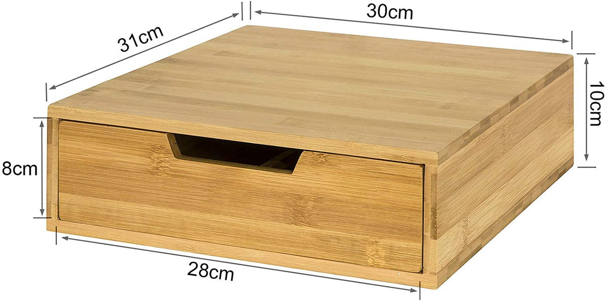 Bamboo Coffee Pod and Tea Bag Organizer with Stand