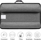 Portable Laptop Desk with Device Ledge, Mouse Pad and Phone Holder for Home Office (Silver, 40cm) - Rear View