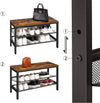 3-Tier Shoe Rack, Industrial Shoe Organizer Storage Bench