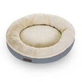 Deluxe Grey Round Dog Sofa Bed with Memory Foam Comfort - Extra Image