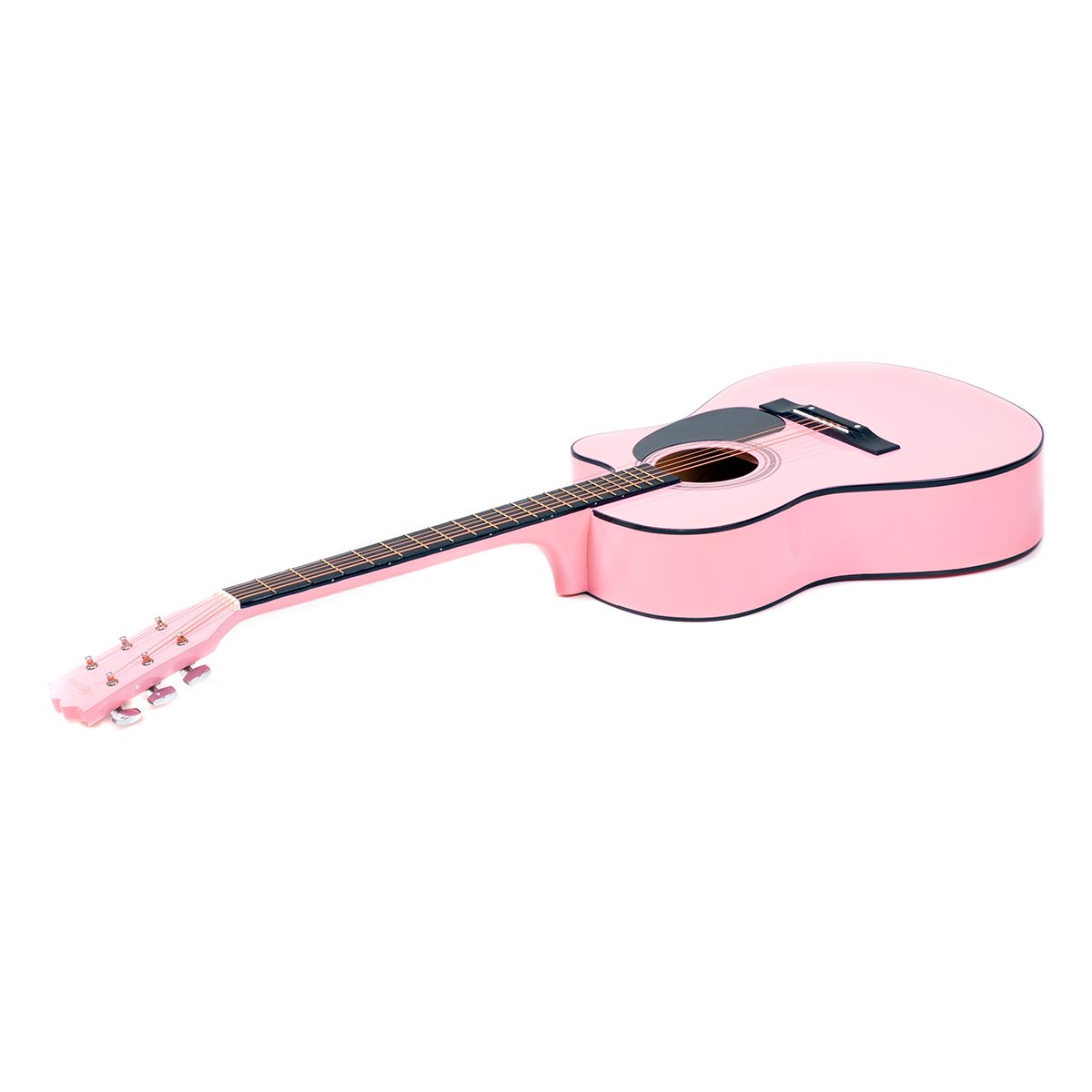 Karrera Pink Acoustic Guitar with Cutaway Design - 40 Inches