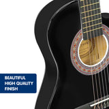 Karrera Kids' Black Acoustic Guitar - Perfect for Learning and Performance